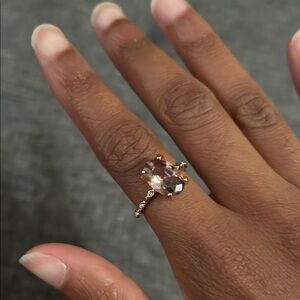 Elegant Plum Cocktail Ring